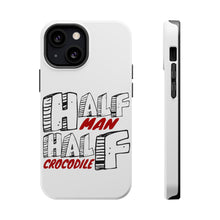 DistinctInk ToughCase for Apple iPhone, Compatible with MagSafe Charging - Half Man Half Crocodile