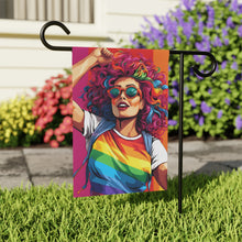 DistinctInk Garden & House Banner Flag with Leading a New Path Design for LGBTQ+ Pride