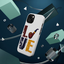 DistinctInk ToughCase for Apple iPhone, Compatible with MagSafe Charging - Love Pipe Smoking