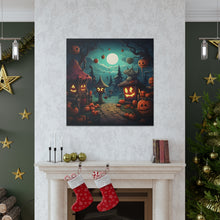 DistinctInk Canvas Wall Art with Trick or Treat Fun for Halloween