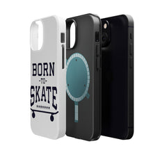 DistinctInk ToughCase for Apple iPhone, Compatible with MagSafe Charging - Born to Skate - Skating