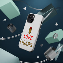 DistinctInk ToughCase for Apple iPhone, Compatible with MagSafe Charging - I Love Cigars