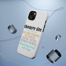 DistinctInk ToughCase for Apple iPhone, Compatible with MagSafe Charging - Theatre Life - Odd Things in Public