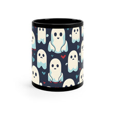 DistinctInk Black Coffee Mug - Skelephants and Ghostly Ghouls for Halloween