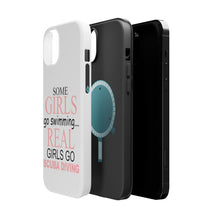 DistinctInk ToughCase for Apple iPhone, Compatible with MagSafe Charging - Real Girls Go Scuba Diving