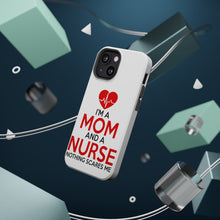 DistinctInk ToughCase for Apple iPhone, Compatible with MagSafe Charging - Mom and a Nurse Nothing Scares Me