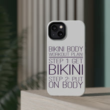 DistinctInk ToughCase for Apple iPhone, Compatible with MagSafe Charging - Bikini Body Workout Plan Get Bikini Put On Body