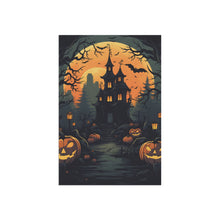 DistinctInk Garden & House Banner / Flag with Spooky Trick or Treating Design for Halloween