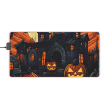 DistinctInk LED Gaming Mouse Pad with Darkness Falls on Halloween Design for Halloween