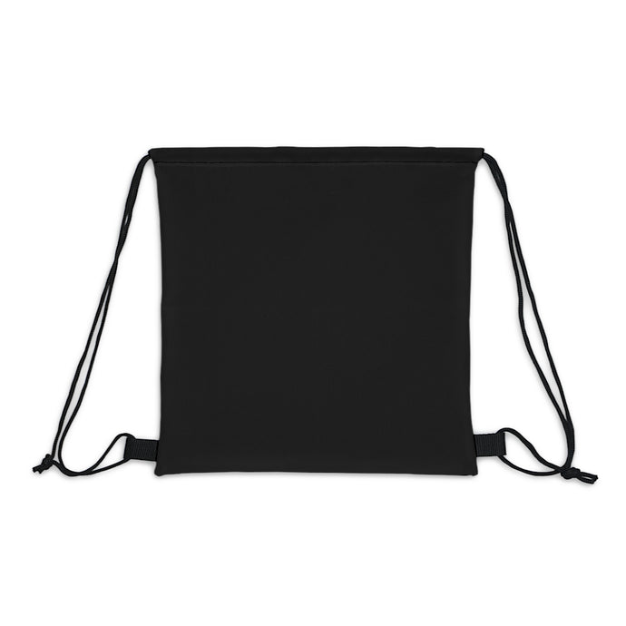 DistinctInk Drawstring Bag / Backpack with Ghostly Skeleton and Pumpkins Design for Halloween