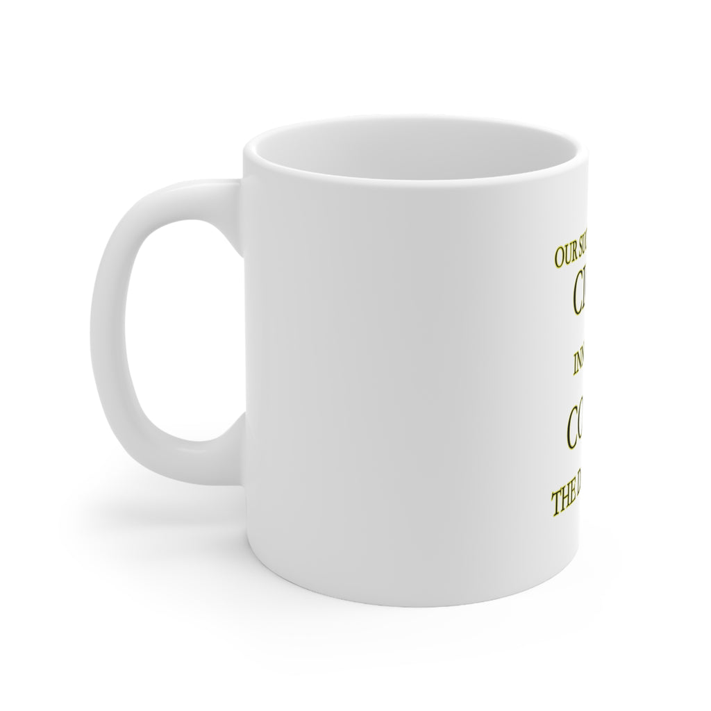 Glossy White Coffee / Tea Mug - Success Formula - Cigars & Coffee, view 2