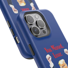 Dual Layer Tough Case for Apple iPhone, Compatible with MagSafe - Trump ‘You Missed, Loser’ Design & Blue Background