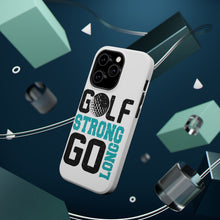 DistinctInk ToughCase for Apple iPhone, Compatible with MagSafe Charging - Golf Strong Go Long