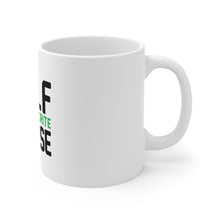 DistinctInk Glossy White Coffee / Tea Mug - Golf Is MY Favorite Course