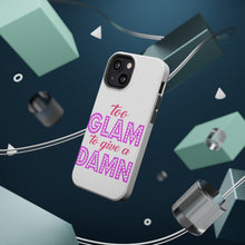 DistinctInk ToughCase for Apple iPhone, Compatible with MagSafe Charging - Too Glam to Give a Damn