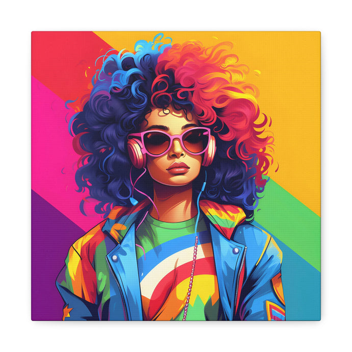 DistinctInk Canvas Wall Art with Living a Full Life for LGBTQ+ Pride