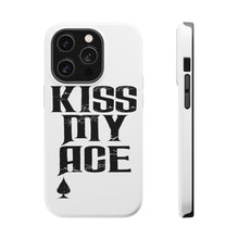 DistinctInk ToughCase for Apple iPhone, Compatible with MagSafe Charging - Kiss My ACE - Poker Blackjack Gambling