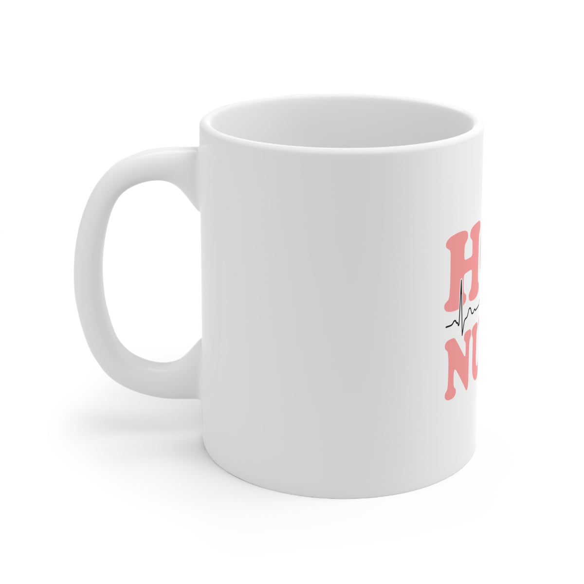 Glossy White Coffee / Tea Mug - Hot Nurse, view 2