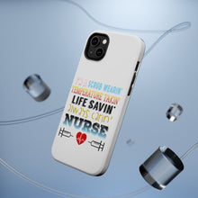 DistinctInk ToughCase for Apple iPhone, Compatible with MagSafe Charging - Scrub Wearing Temp Taking Life Saving Nurse