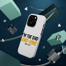 DistinctInk ToughCase for Apple iPhone, Compatible with MagSafe Charging - I'm the Dad Joke-King (Get-It?)