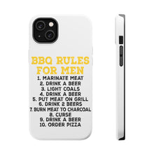 DistinctInk ToughCase for Apple iPhone, Compatible with MagSafe Charging - BBQ Rules for Men