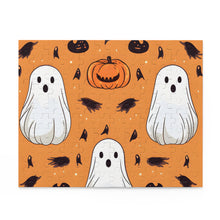 DistinctInk Jigsaw Puzzle with Ghost Skeleton Cartoon Pumpkin Design for Halloween