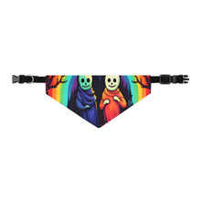 DistinctInk Adjustable Pet Banana Collar with Living Life to the Fullest Design for Halloween LGBTQ+ Pride
