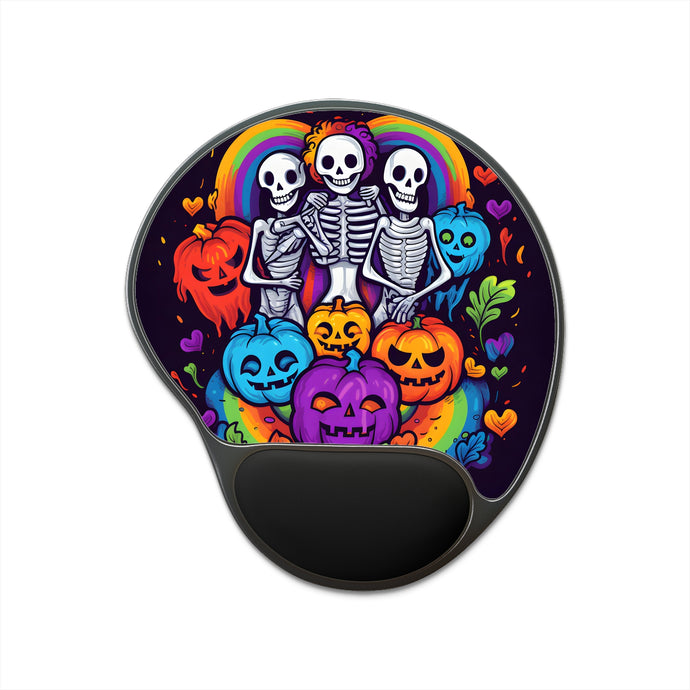 DistinctInk Mouse Pad with Wrist Rest  with Exploring Inner Knowledge Design for Halloween  LGBTQ+ Pride
