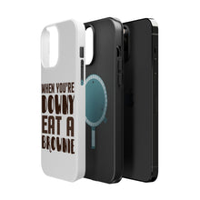 DistinctInk ToughCase for Apple iPhone, Compatible with MagSafe Charging - When You're Downy Eat a Brownie