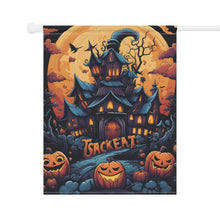 DistinctInk Garden & House Banner / Flag with Spooky Sweet Treats Design for Halloween