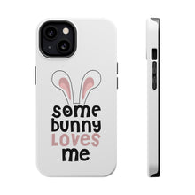 DistinctInk ToughCase for Apple iPhone, Compatible with MagSafe Charging - Some Bunny Loves Me - Rabbit
