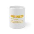 Glossy White Coffee / Tea Mug - Engineer Definition - Caffeine and Last Minute
