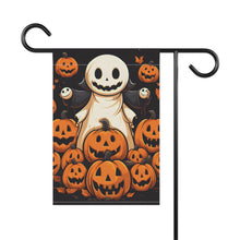 DistinctInk Garden & House Banner / Flag with Spooky Skeleton Pumpkin Patch Design for Halloween