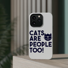 DistinctInk ToughCase for Apple iPhone, Compatible with MagSafe Charging - Cats Are People Too