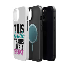 DistinctInk ToughCase for Apple iPhone, Compatible with MagSafe Charging - This Bride Trains Like a Beast