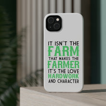 DistinctInk ToughCase for Apple iPhone, Compatible with MagSafe Charging - Hard Work & Character Make the Farmer
