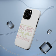 DistinctInk ToughCase for Apple iPhone, Compatible with MagSafe Charging - Odd Combination Real Sweet & Don't Mess With Me