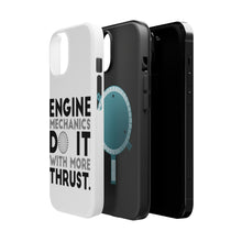 DistinctInk ToughCase for Apple iPhone, Compatible with MagSafe Charging - Engine Mechanics Do It With More Thrust