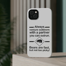 DistinctInk ToughCase for Apple iPhone, Compatible with MagSafe Charging - Bears Are Fast But Not Too Picky