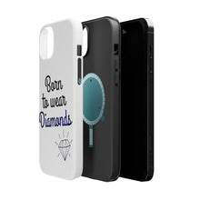 DistinctInk ToughCase for Apple iPhone, Compatible with MagSafe Charging - Born to Wear Diamonds