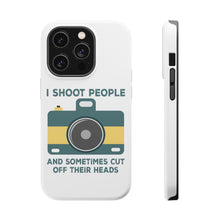 DistinctInk ToughCase for Apple iPhone, Compatible with MagSafe Charging - I Shoot People - Photography
