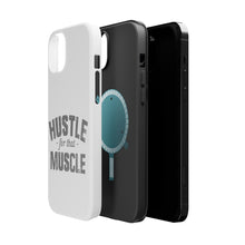 DistinctInk ToughCase for Apple iPhone, Compatible with MagSafe Charging - Hustle for that Muscle