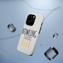 DistinctInk ToughCase for Apple iPhone, Compatible with MagSafe Charging - Bowling and Beer