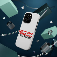 DistinctInk ToughCase for Apple iPhone, Compatible with MagSafe Charging - Twerking is Not a Crime