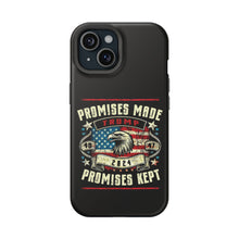 DistinctInk Tough Case for iPhone, Compatible with MagSafe Charging | Trump - Promises Made, Promises Kept | Conservative