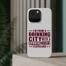 DistinctInk ToughCase for Apple iPhone, Compatible with MagSafe Charging - Cleveland Drinking City Sports Problem