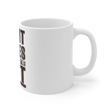 DistinctInk Glossy White Coffee / Tea Mug - All It Takes Is All You've Got Baseball