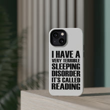 DistinctInk ToughCase for Apple iPhone, Compatible with MagSafe Charging - Terrible Sleeping Disorder Called Reading