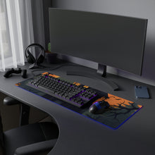 DistinctInk LED Gaming Mouse Pad with Spooky Trick or Treating Design for Halloween
