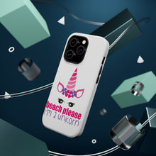 DistinctInk ToughCase for Apple iPhone, Compatible with MagSafe Charging - Beach Please I'm a Unicorn